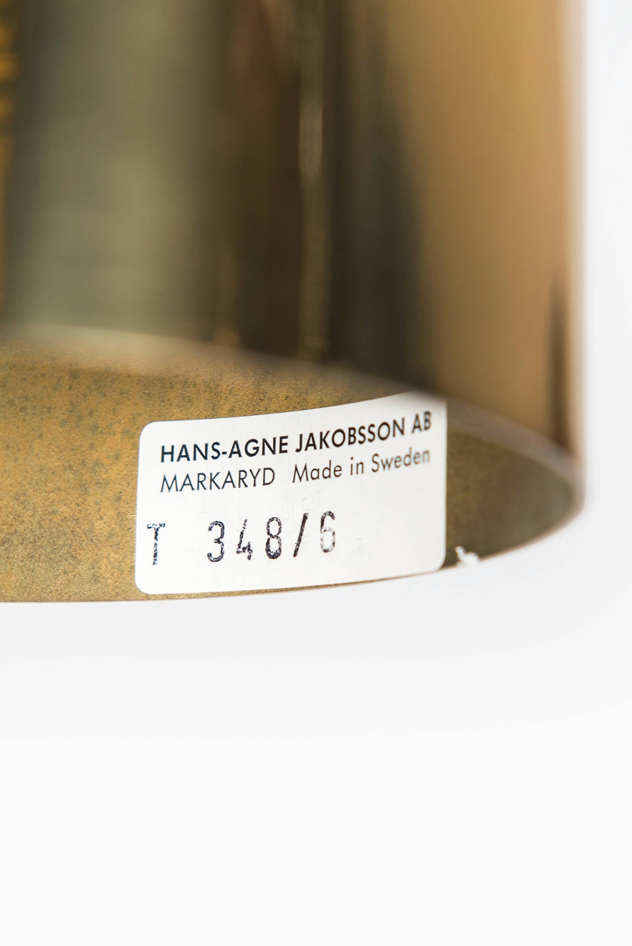 Hans-Agne Jakobsson-Deckenleuchte aus Messing und Glas im Angebot 3