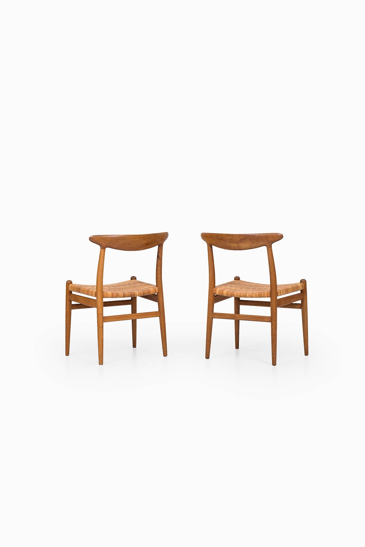 Hans Wegner Dining Chairs Model W2 by C.M Madsen in Denmark 2