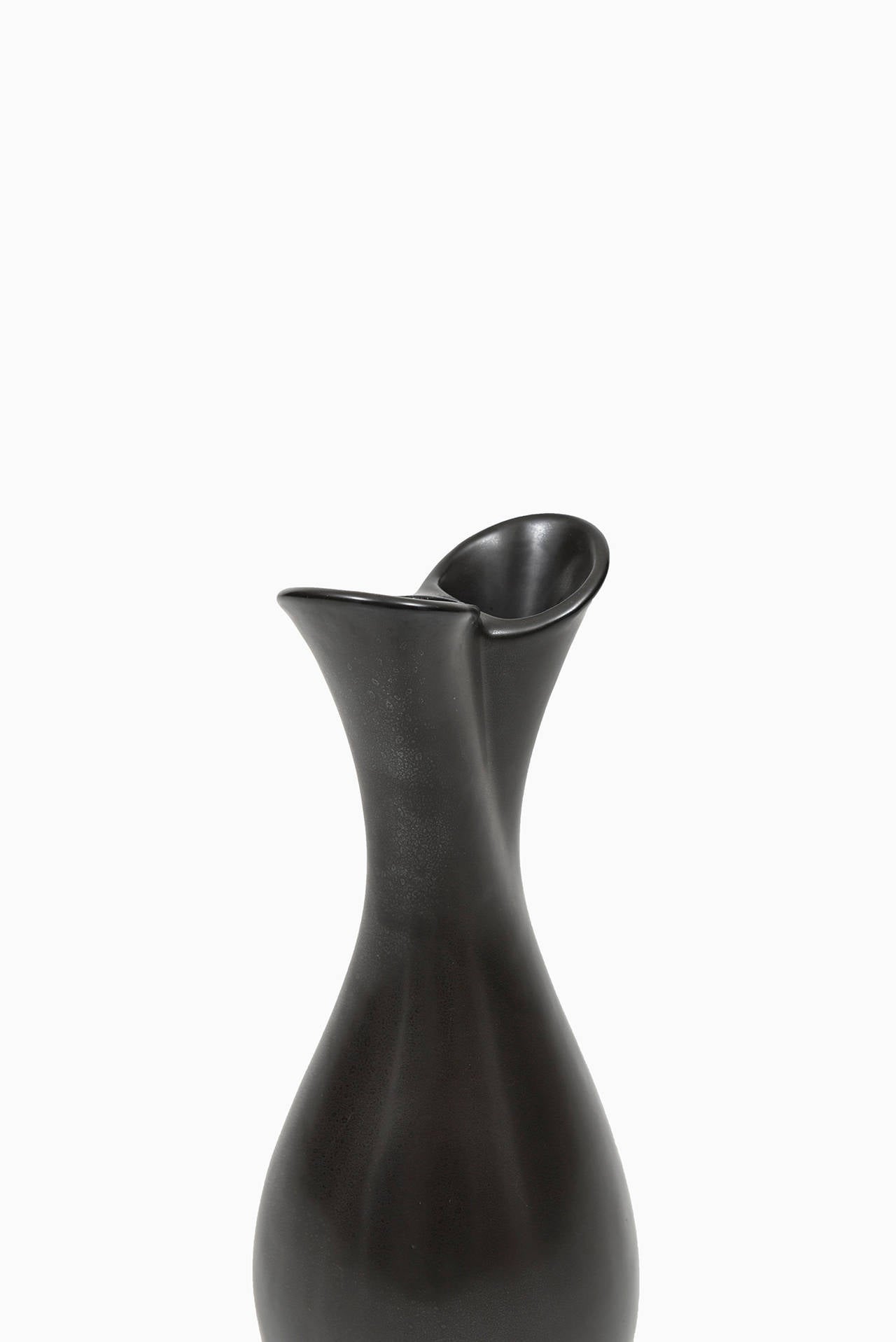 Rare floor vase model Mangania designed by Lillemor Mannerheim. Produced by Gefle porcelain factory in Sweden.