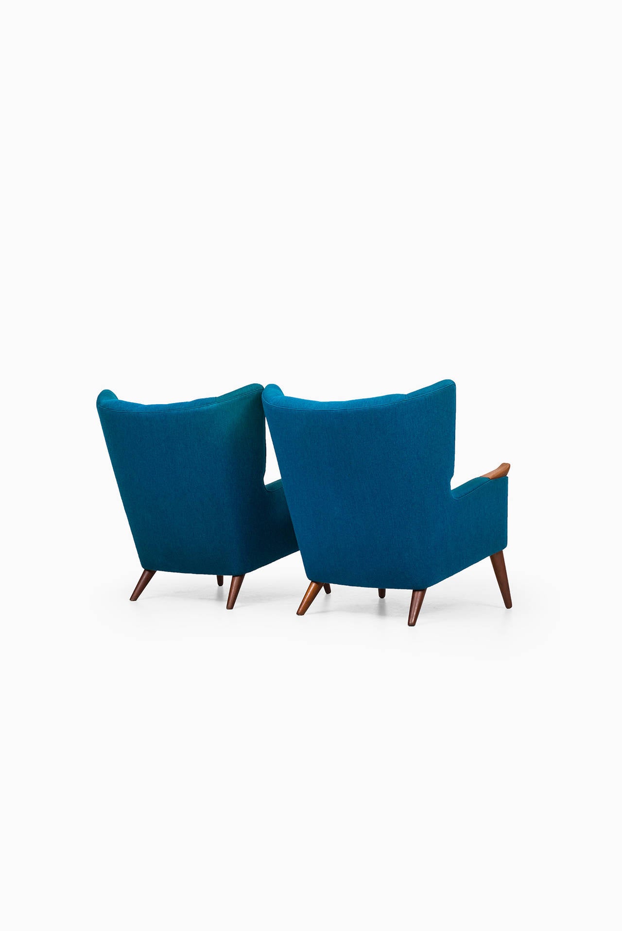 Fabric Kurt Østervig Easy Chairs by Rolschau Møbler in Denmark