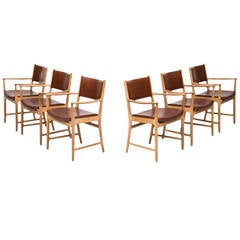 Kai Lyngfeldt Larsen Armchairs by Søren Willadsen in Denmark 1