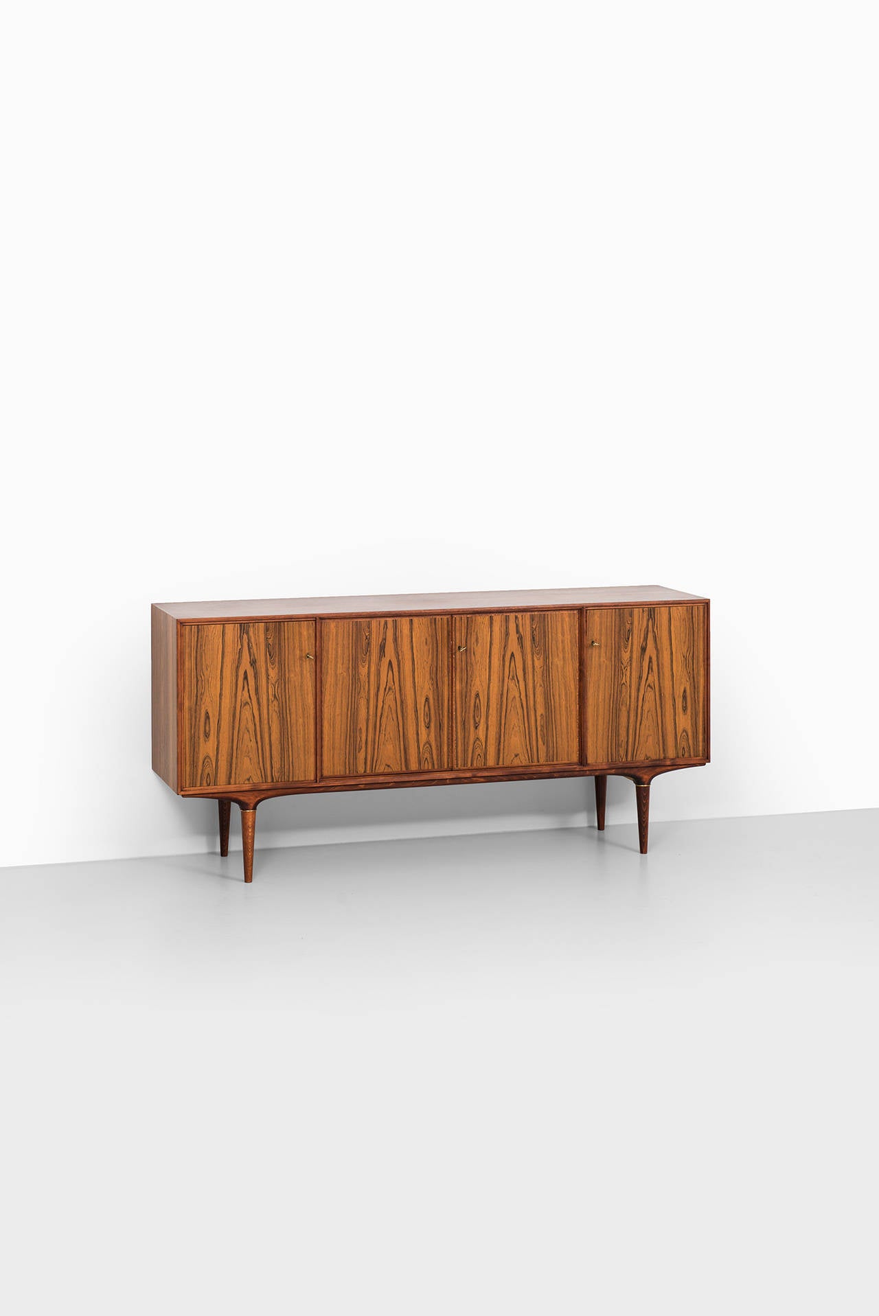 Mid-20th Century Svante Skogh Sideboard Model Cortina in Rosewood and Brass