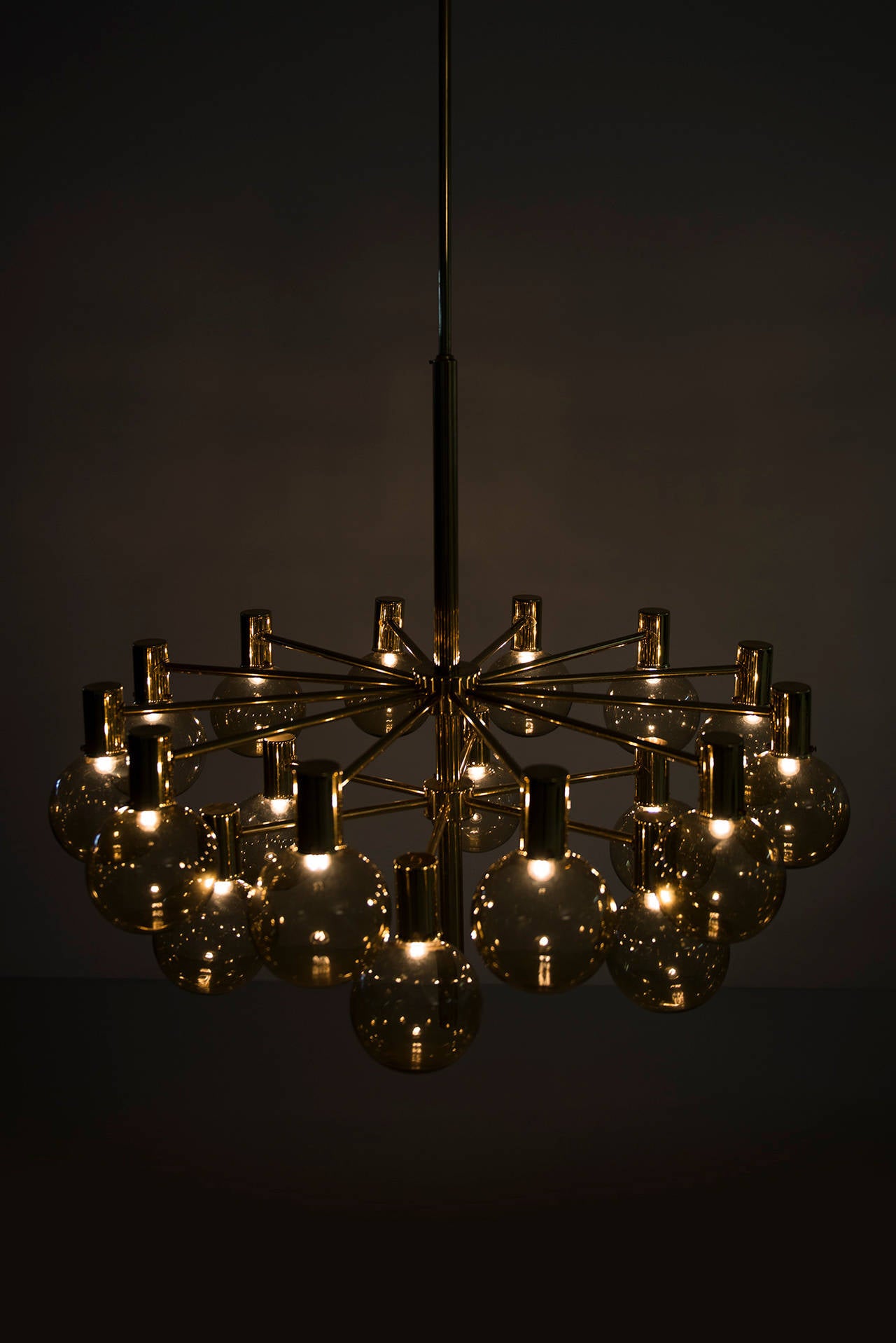 Hans-Agne Jakobsson Ceiling Lamps in Brass and Glass 2