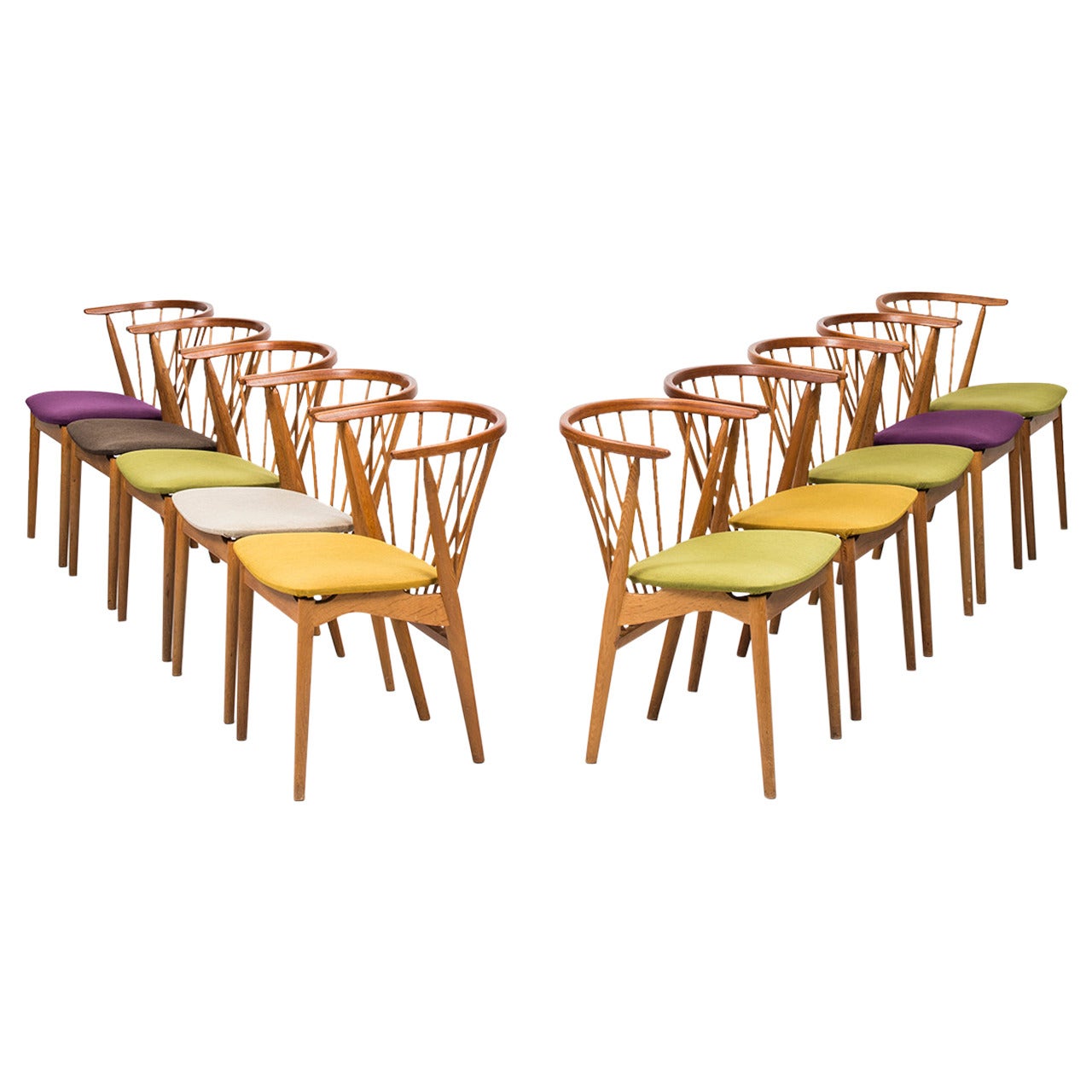 Helge Sibast Dining Chairs Model Nr Six by Sibast in Denmark