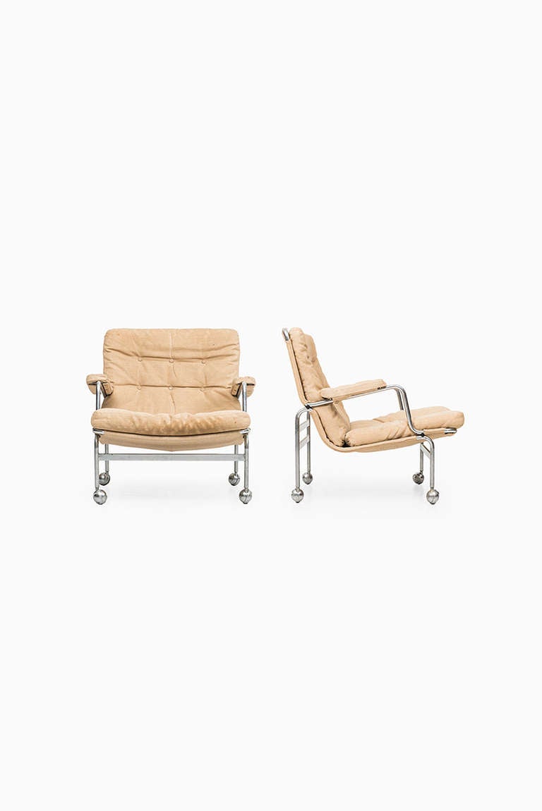 Bruno Mathsson Karin Easy Chairs Produced by Dux, Sweden