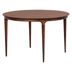 Svante Skogh Dining Table Model Cortina in Rosewood and Brass