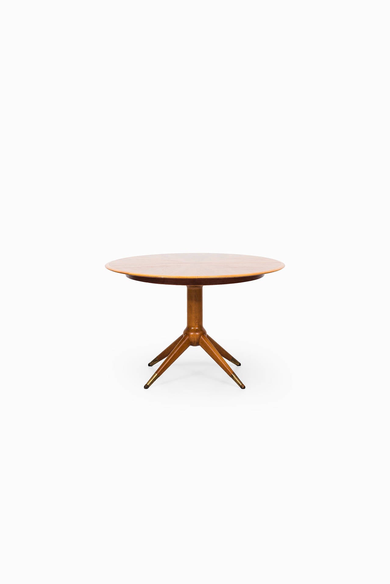 David Rosén Dining Table in Teak, Beech and Brass
