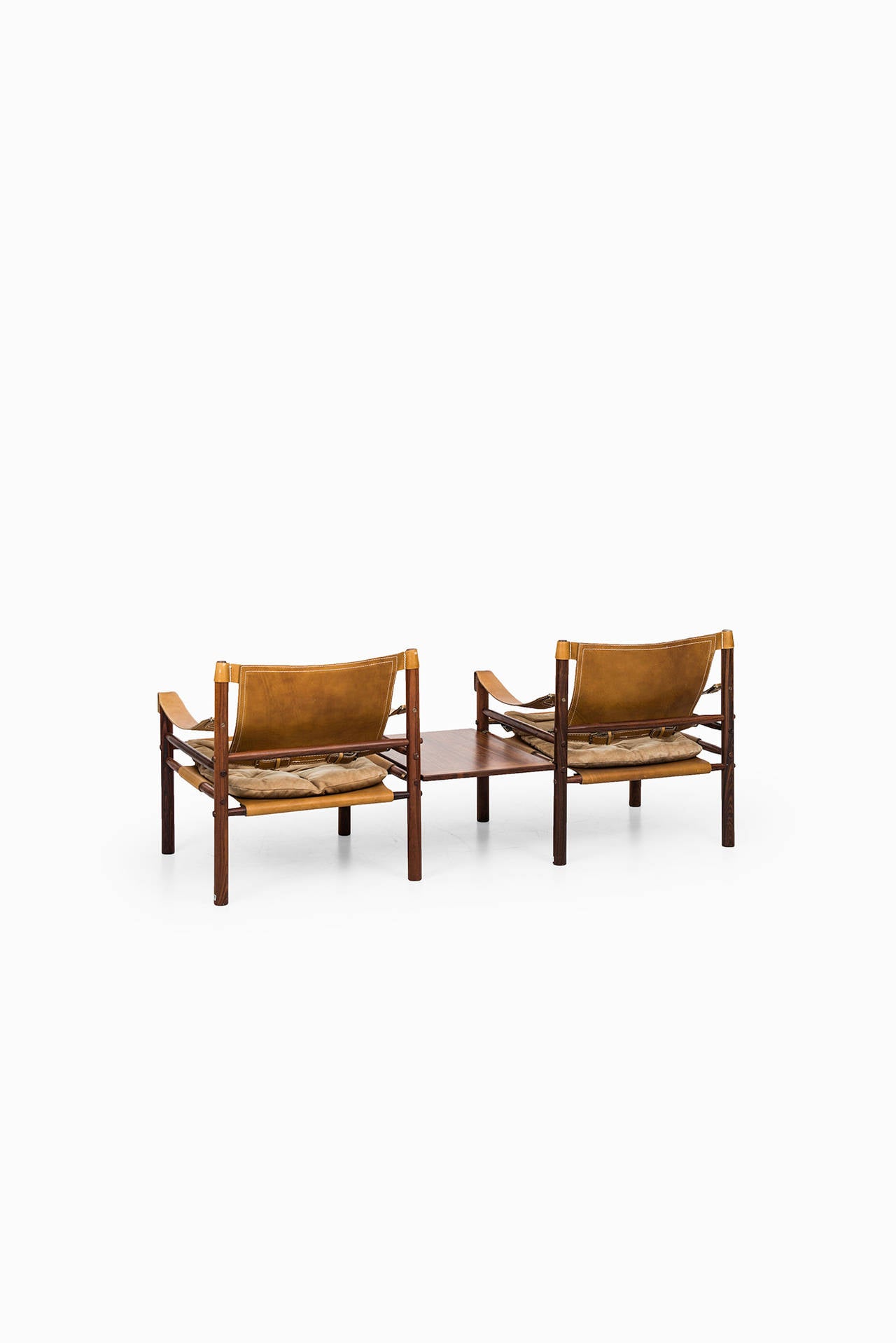 Arne Norell easy chairs model Sirocco with side tables in rosewood 1