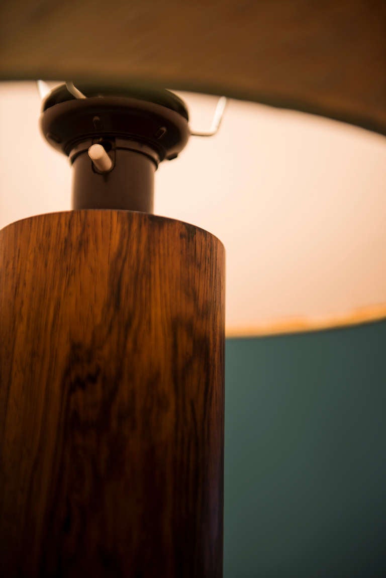 Rosewood Table Lamps in the Manner of Uno & Östen Kristiansson In Excellent Condition In Limhamn, Skåne län