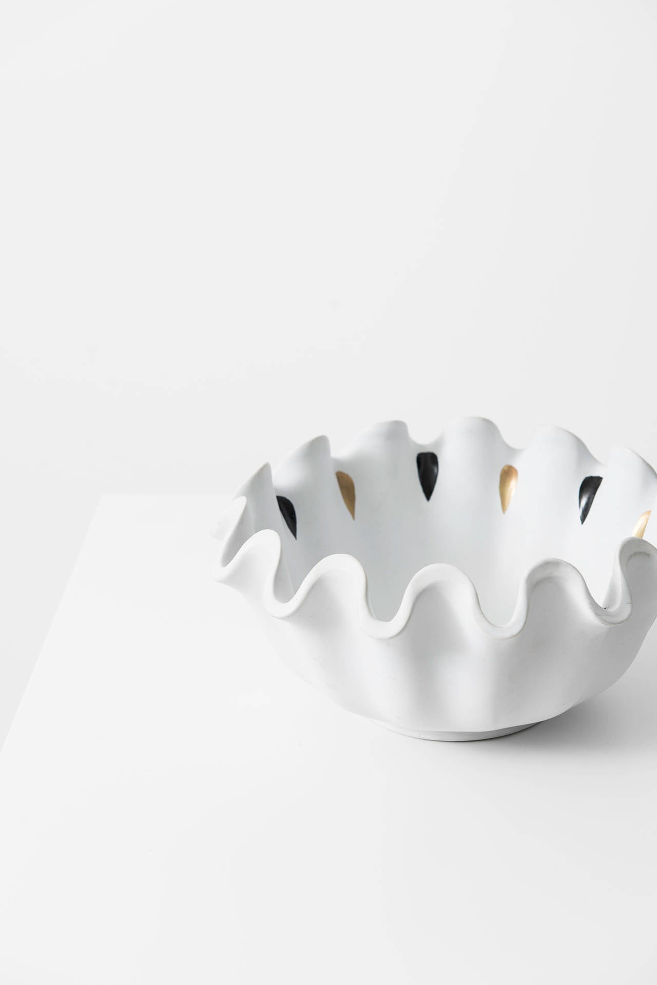 Swedish Wilhelm Kåge Ceramic Bowl Model Våga by Gustavsberg in Sweden
