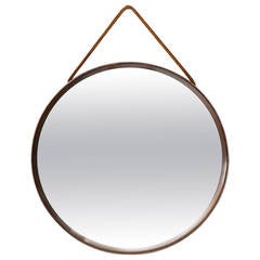 Uno & Östen Kristiansson Round Mirror by Luxus in Vittsjö, Sweden