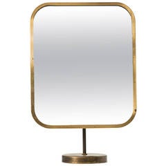 Josef Frank Table Mirror in Brass by Nordiska Kompaniet in Sweden