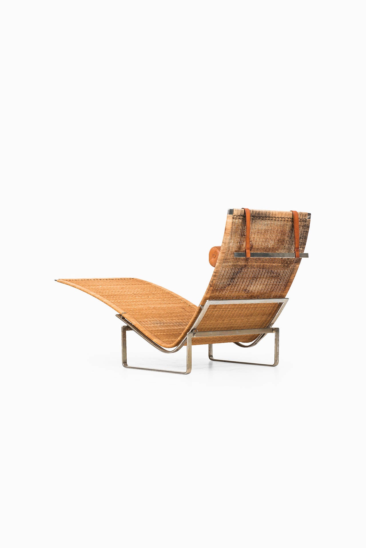 Poul Kjærholm Lounge Chair Model Pk-24 for E. Kold Christensen in Denmark In Excellent Condition In Limhamn, Skåne län
