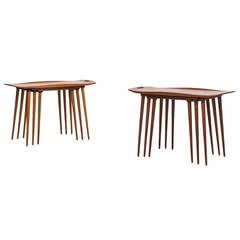 Jens Quistgaard Nesting Tables in Teak by Nissen in Denmark 3