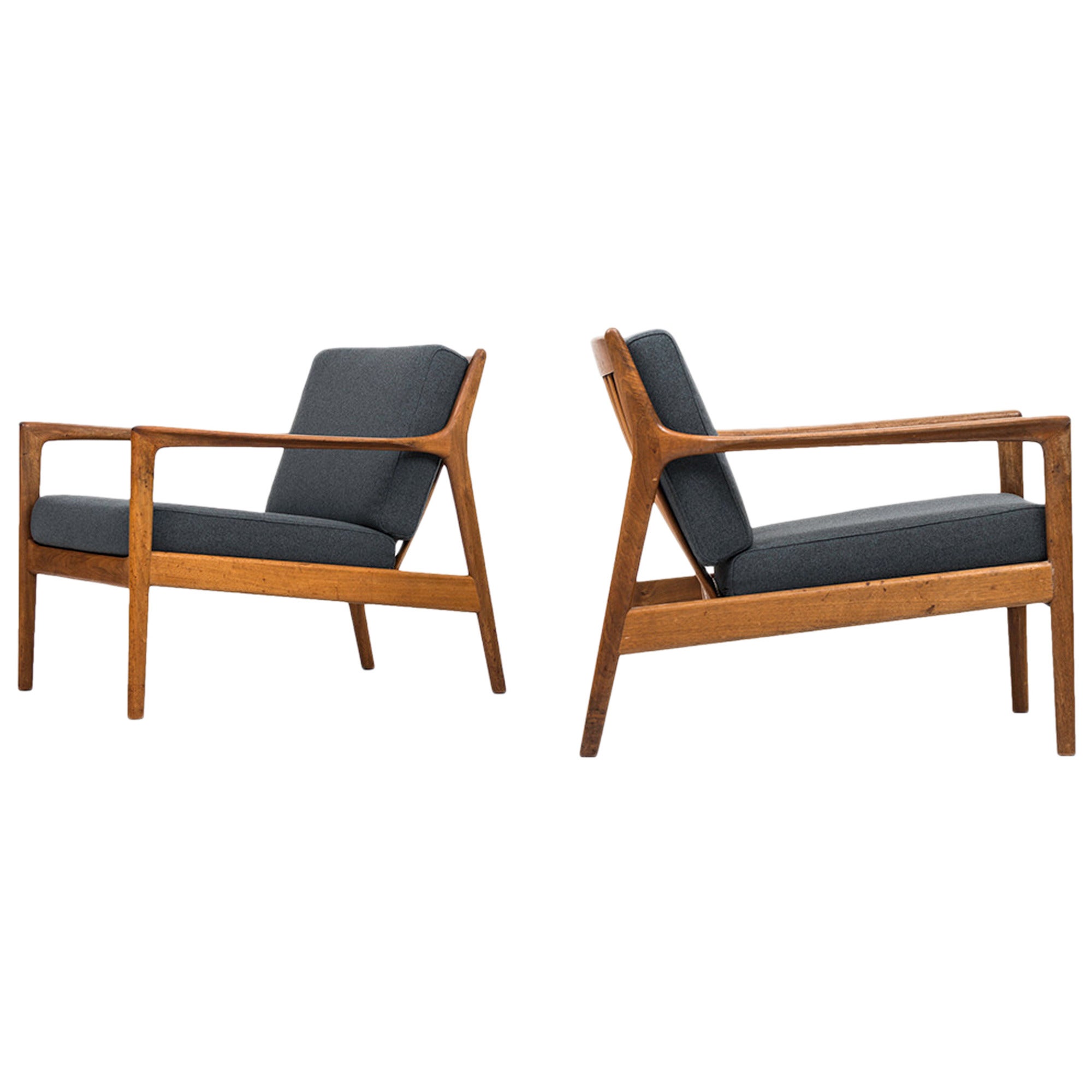 Folke Ohlsson Easy Chairs Model USA-75 Produced by Dux in Sweden