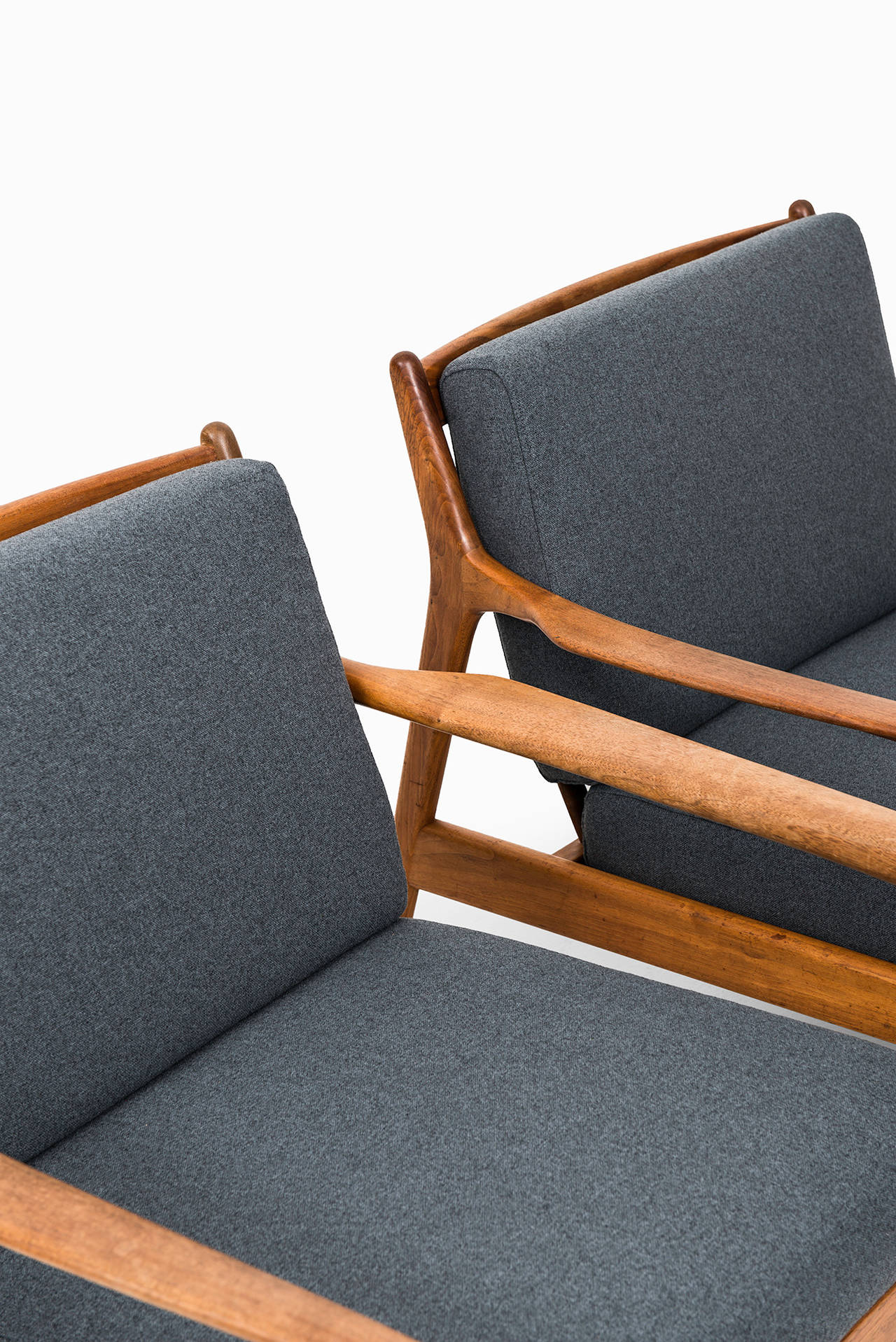 Mid-20th Century Folke Ohlsson Easy Chairs Model USA-75 Produced by Dux in Sweden