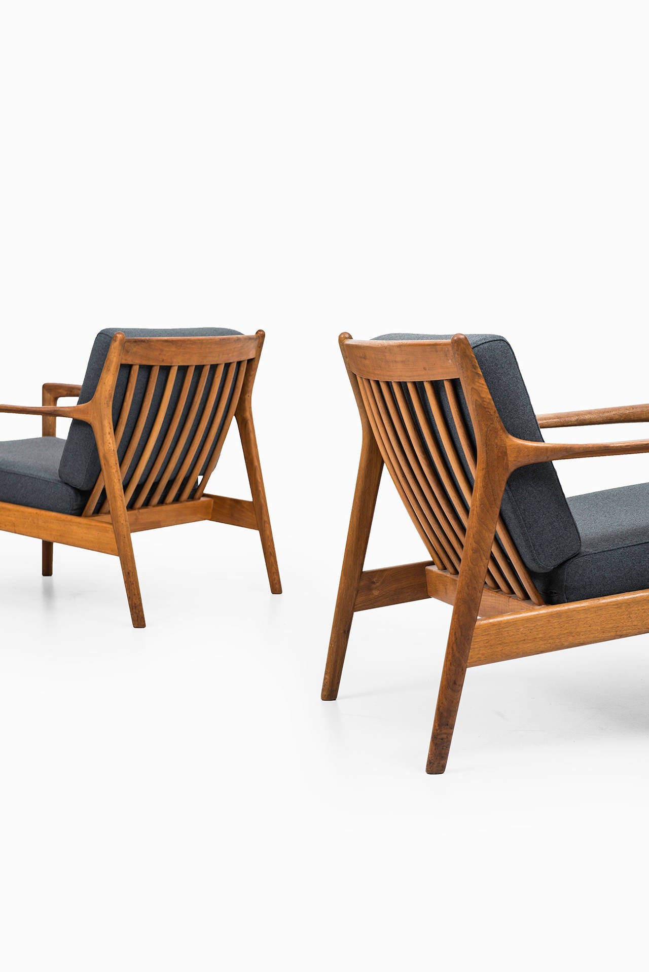 Danish Folke Ohlsson Easy Chairs Model USA-75 Produced by Dux in Sweden