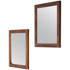 Uno & Östen Kristiansson Rosewood Mirrors by Luxus in Sweden 12