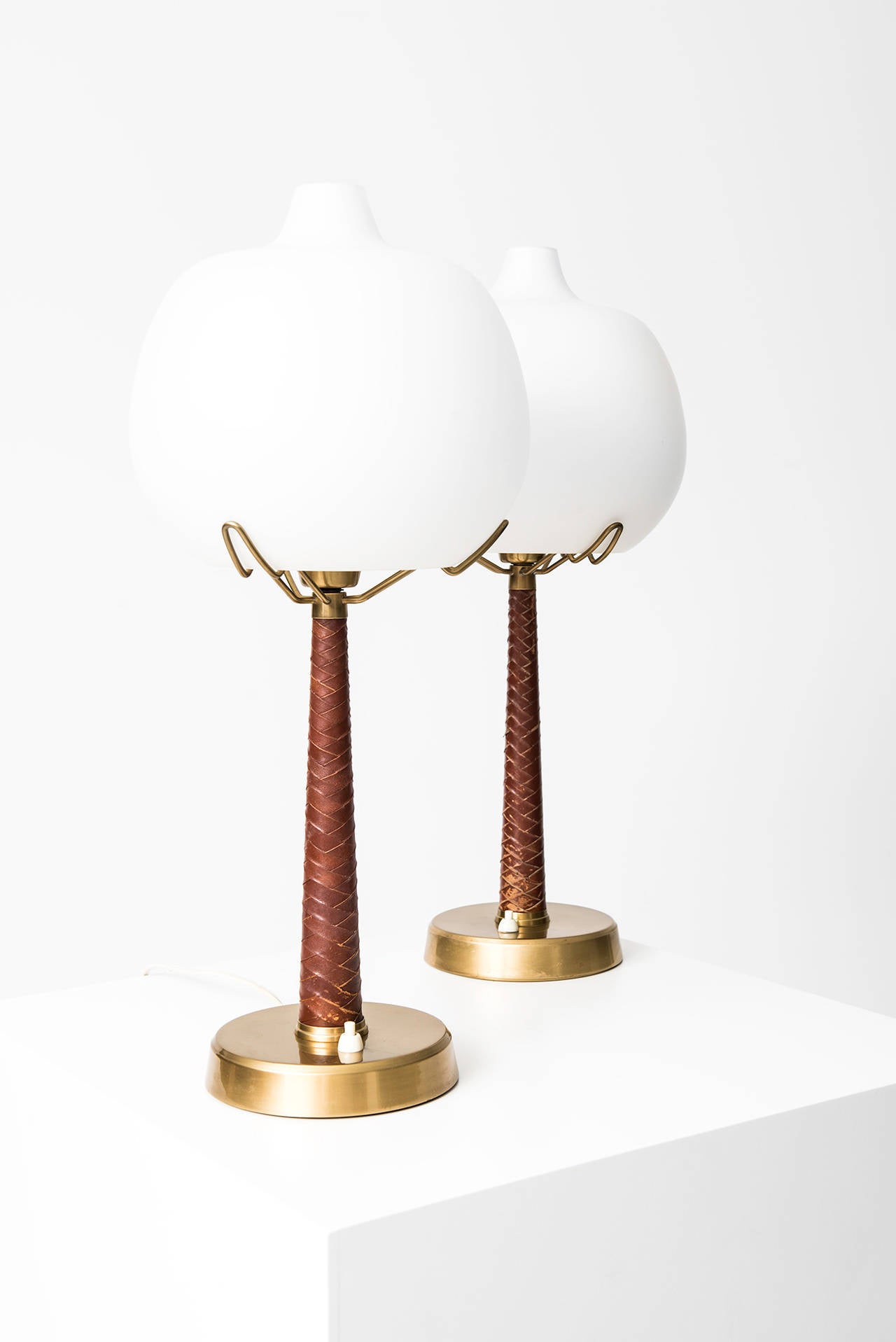 Mid-Century Modern Hans Bergström table lamps model 700 by Ateljé Lyktan in Sweden
