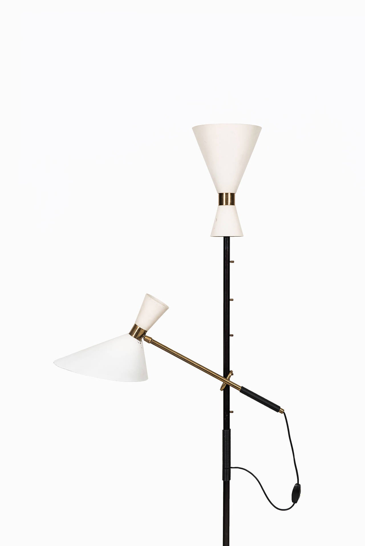 Rare floor lamp model Pelikan designed and produced by J.T Kalmar in Austria.