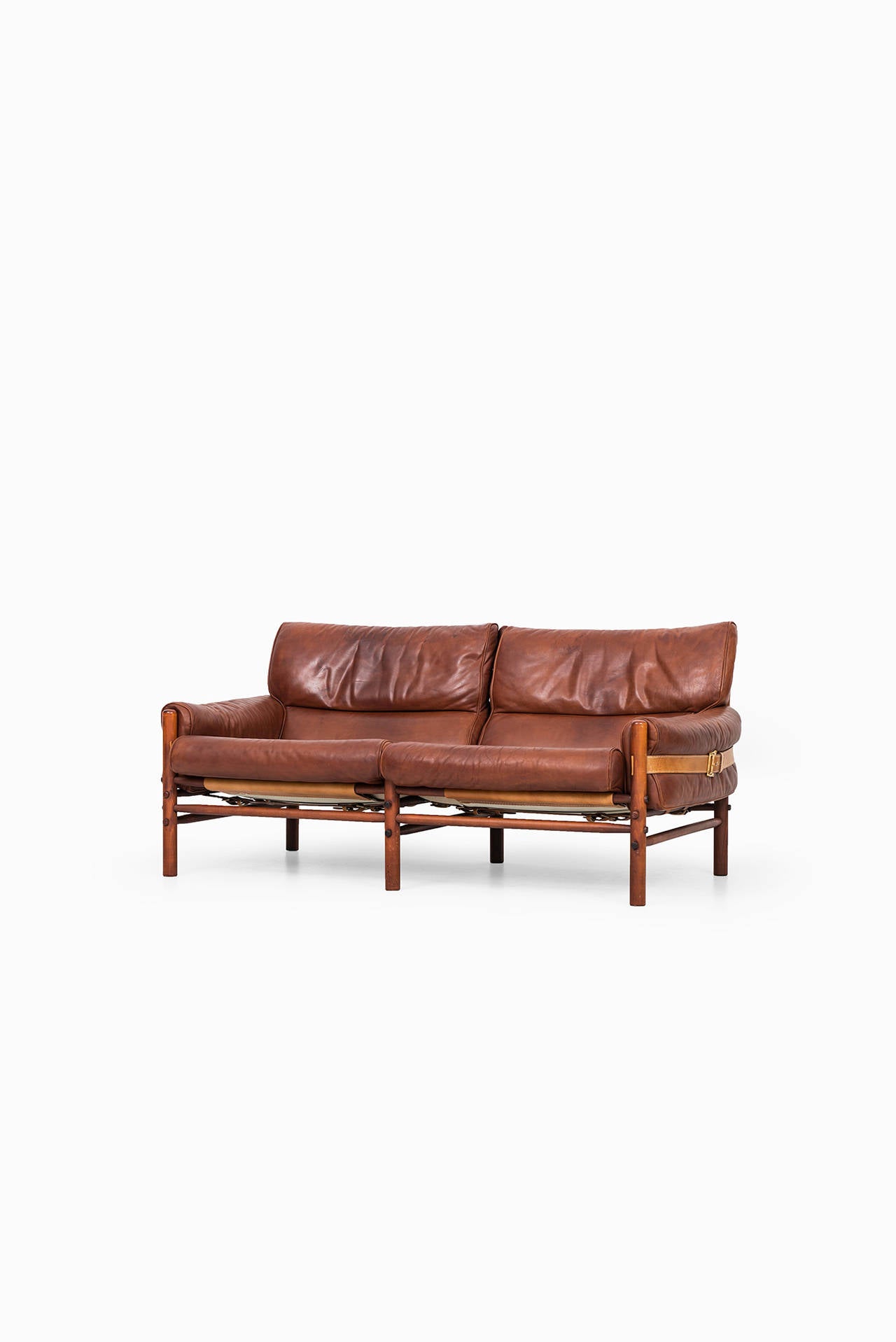 Two-seat sofa model Kontiki designed by Arne Norell. Produced by Arne Norell AB in Aneby, Sweden.
