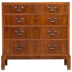 Kaare Klint Bureau in Mahogany Produced by Rud Rasmussen in Denmark