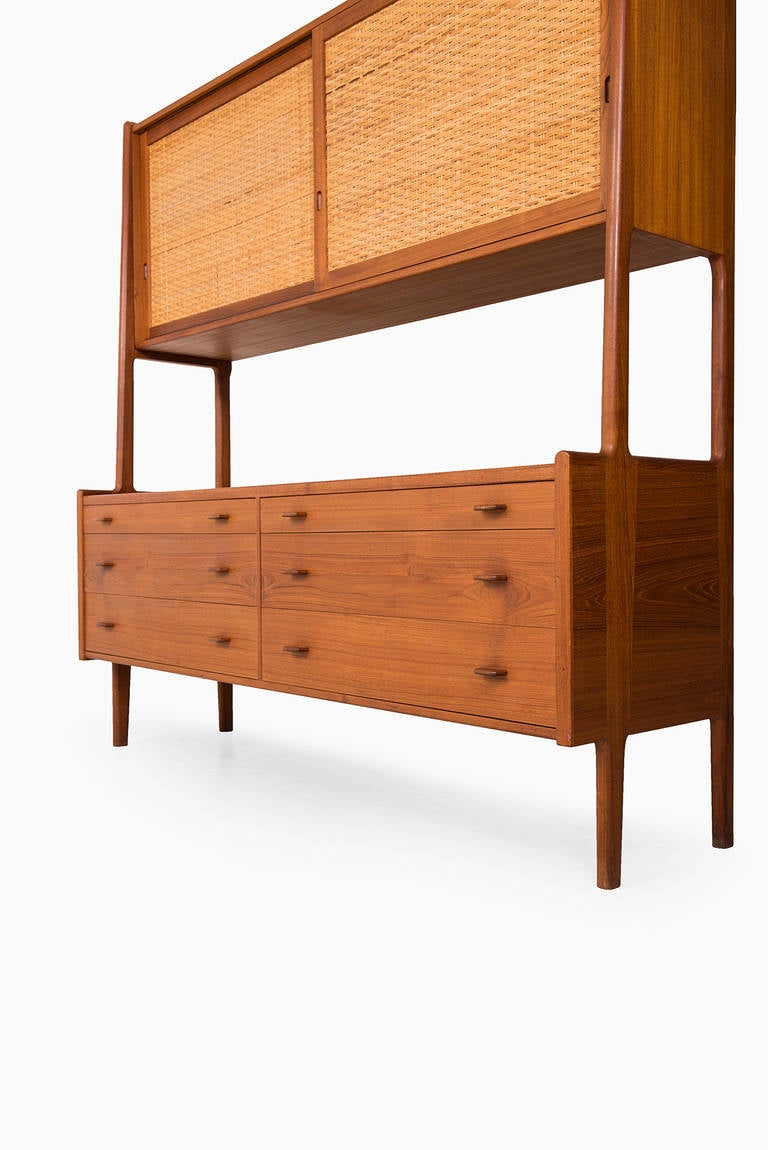 Hans Wegner Cabinet in Teak and Cane by Ry Møbler in Denmark 3