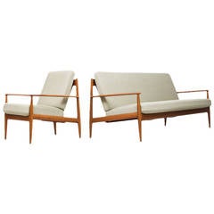 Grete Jalk Seating Group Model 118 Produced by France & Son in Denmark