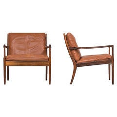 Ib Kofod-Larsen Samsö easy chairs by OPE in Sweden