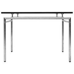 Minimalist low coffee table in chrome and glass 3