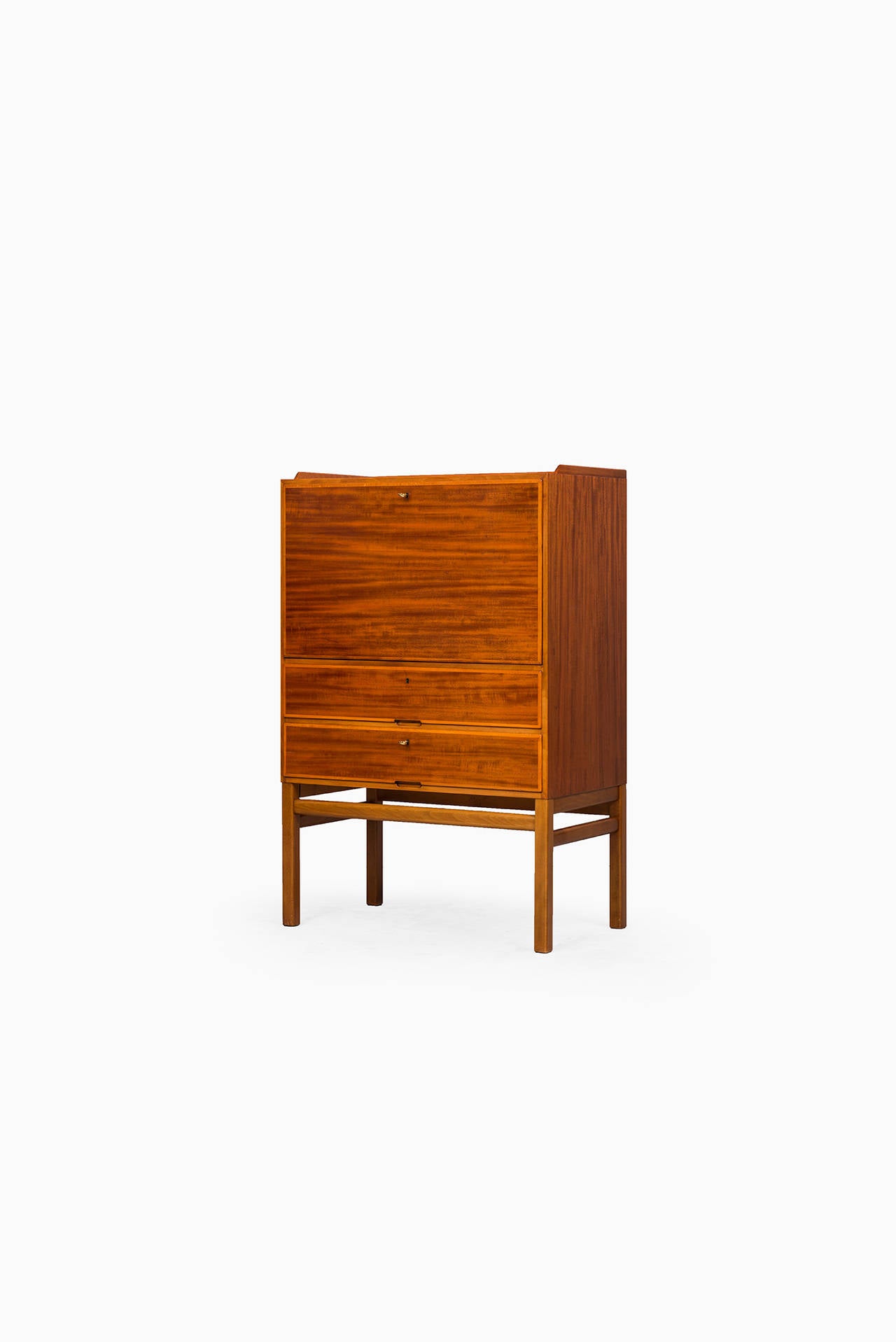 Axel Larsson cabinet / secretaire in mahogany by Bodafors in Sweden 1