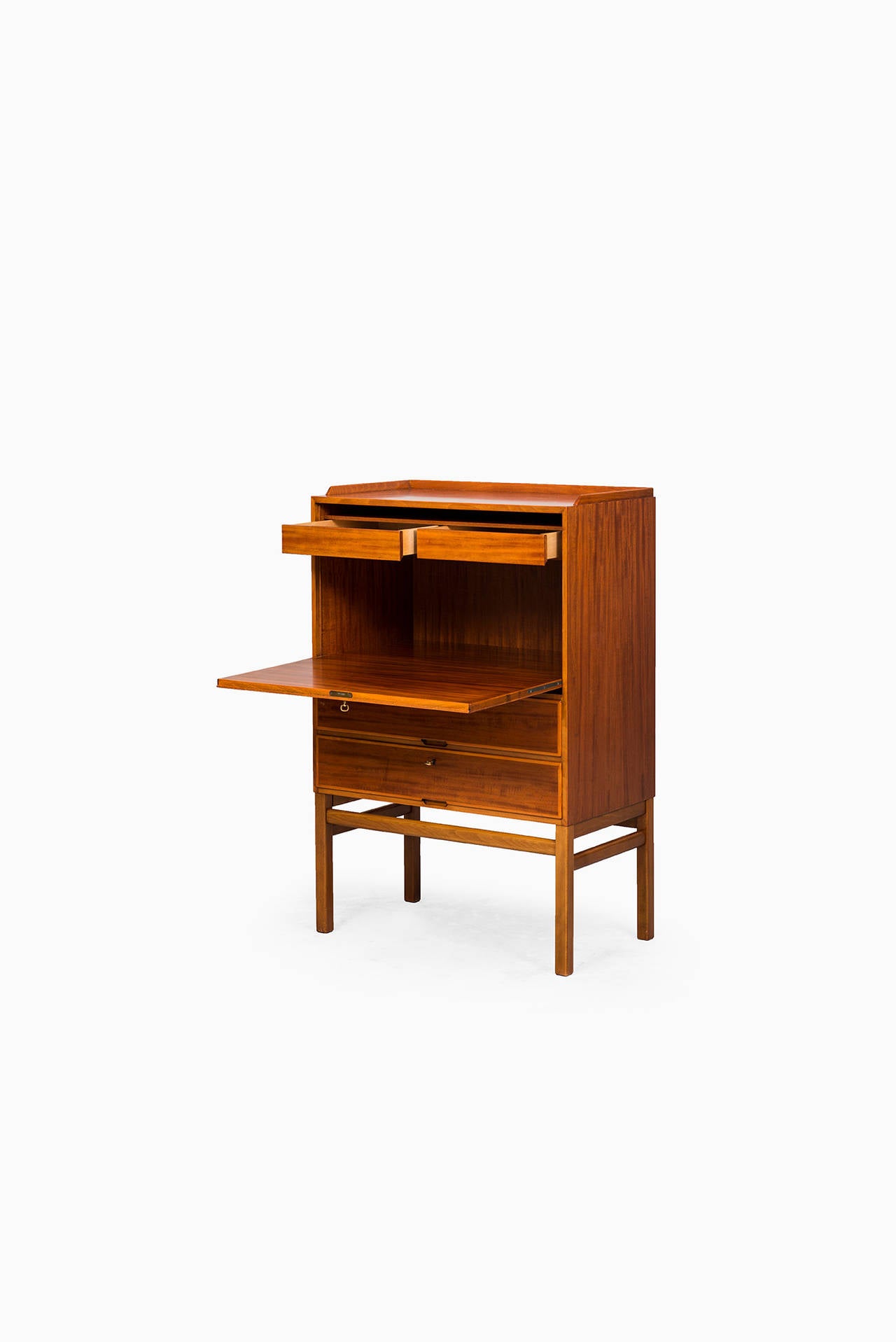 Axel Larsson cabinet / secretaire in mahogany by Bodafors in Sweden 3