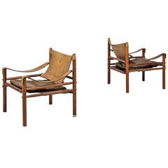 Arne Norell Sirocco Easy Chairs in Rosewood by Norell AB in Sweden