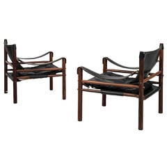 Arne Norell Sirocco Easy Chairs in Rosewood by Norell AB in Sweden