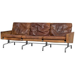 Poul Kjærholm PK-31/3 Sofa by E. Kold Christensen in Denmark 9