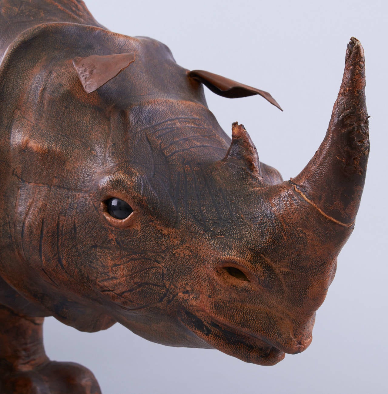 Mid-Century Modern Huge Leather Rhino