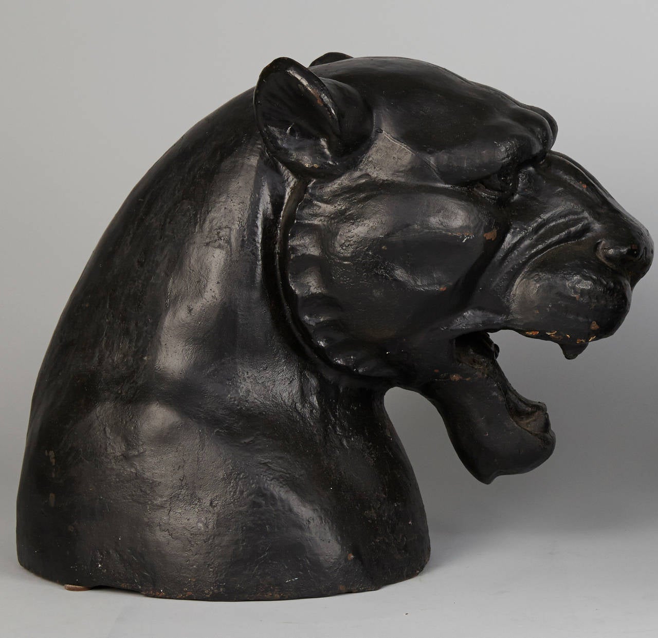 French Majestic Pair of Cast Iron Lion Heads
