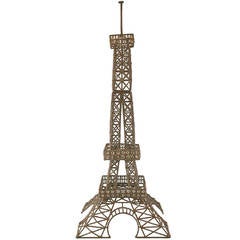 Mid Century Tall Glass Beaded Eiffel Tower, France