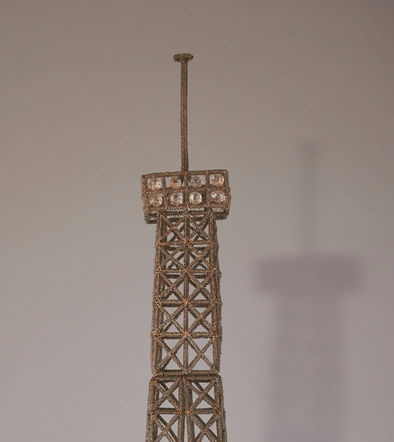 Mid-Century Modern Mid Century Tall Glass Beaded Eiffel Tower, France