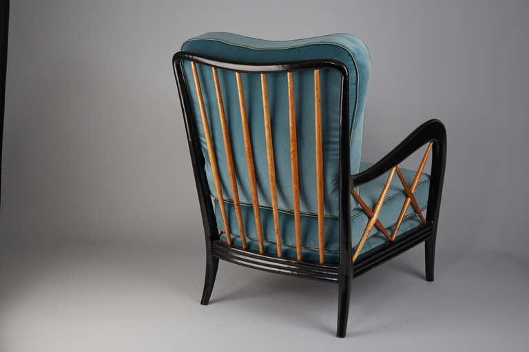 Mid-Century Modern Armchair in the Style of Paolo Buffa