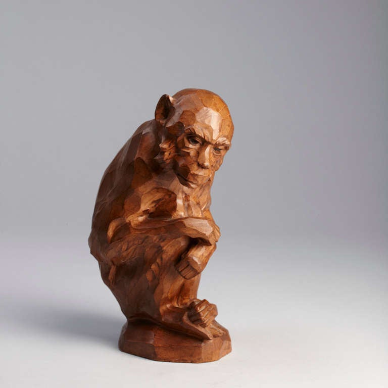 Austrian Sitting Monkey / Pottery Manufacture Amphora-Werke For Sale