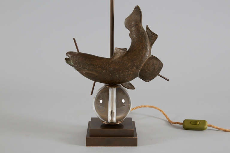 Mid-Century Modern Table Lamp Trout Bronze Model