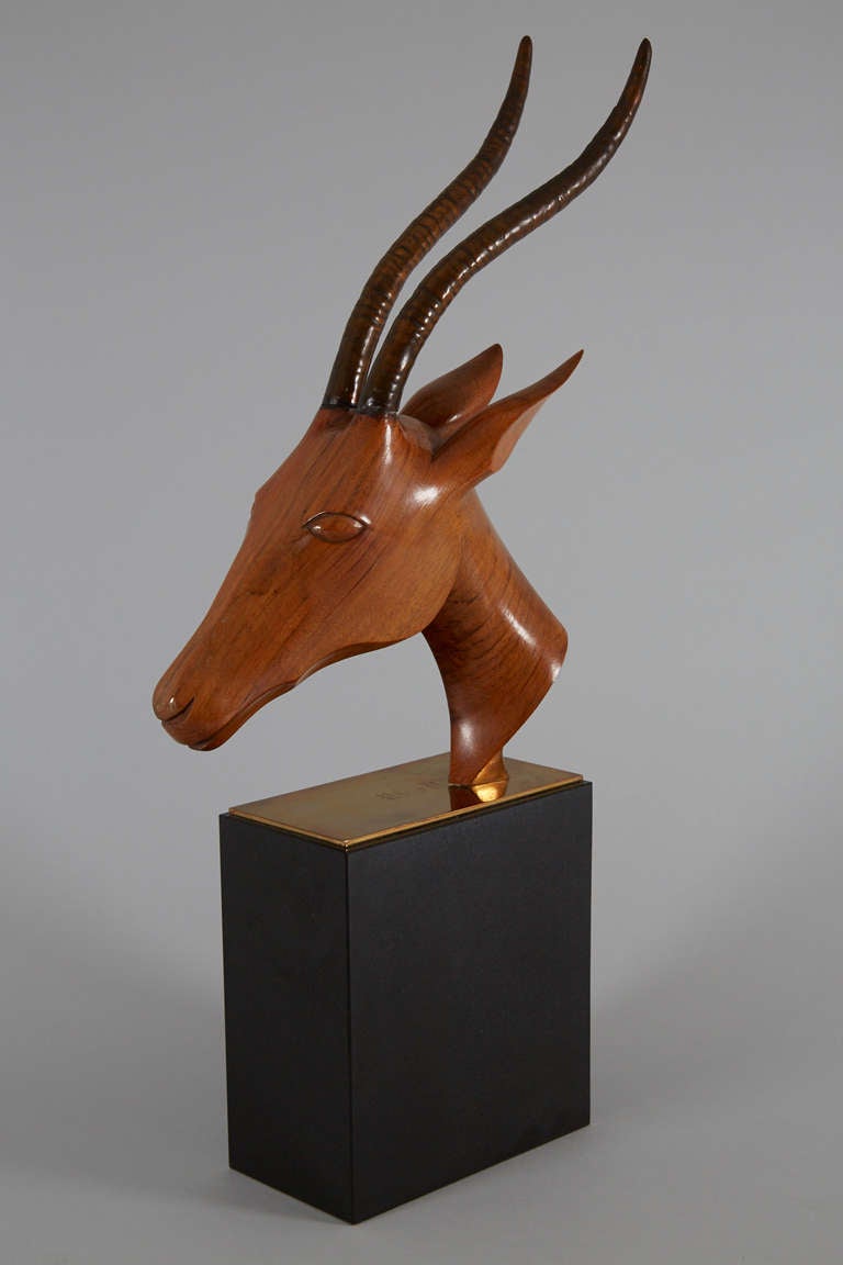 British Antelope Head by Laszlo Hoenig For Sale