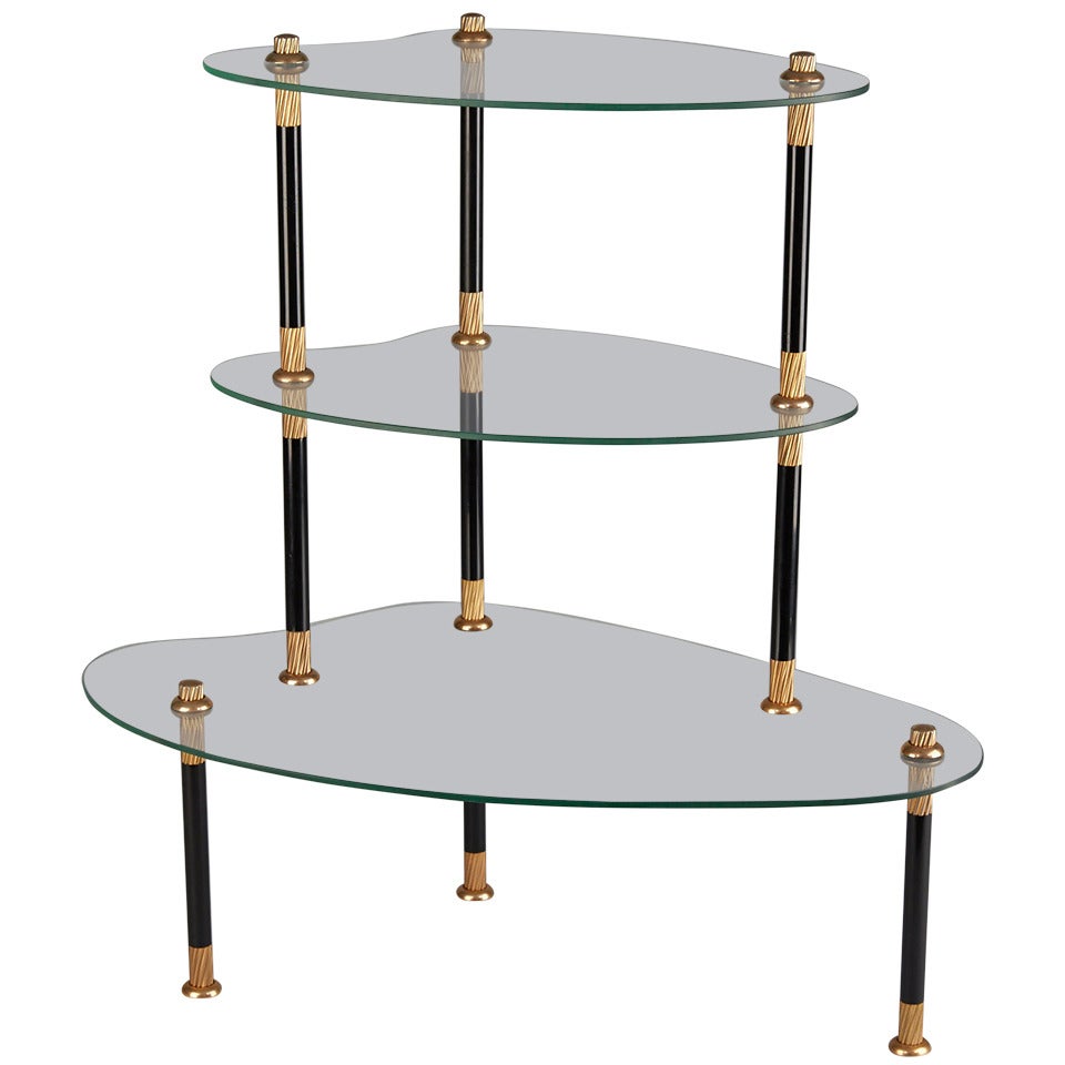 Italy 1960 Glass Etagere