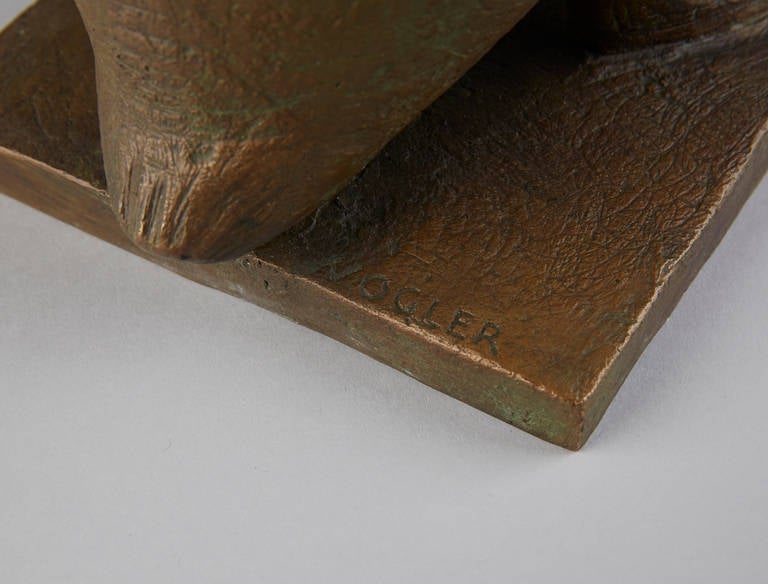 Minimalist Bronze Sculpture of a Penguin