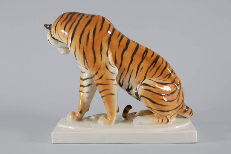 German Sitting Tiger by Arthur Storch for Schwarzburger Werkstätten