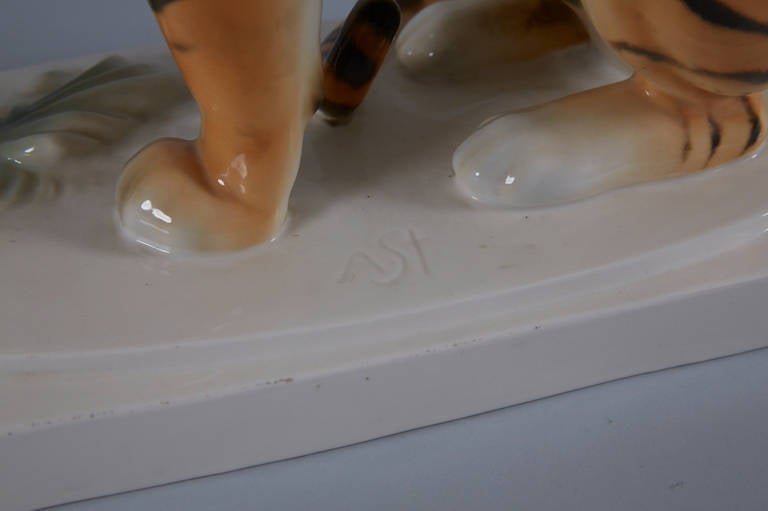 20th Century Sitting Tiger by Arthur Storch for Schwarzburger Werkstätten