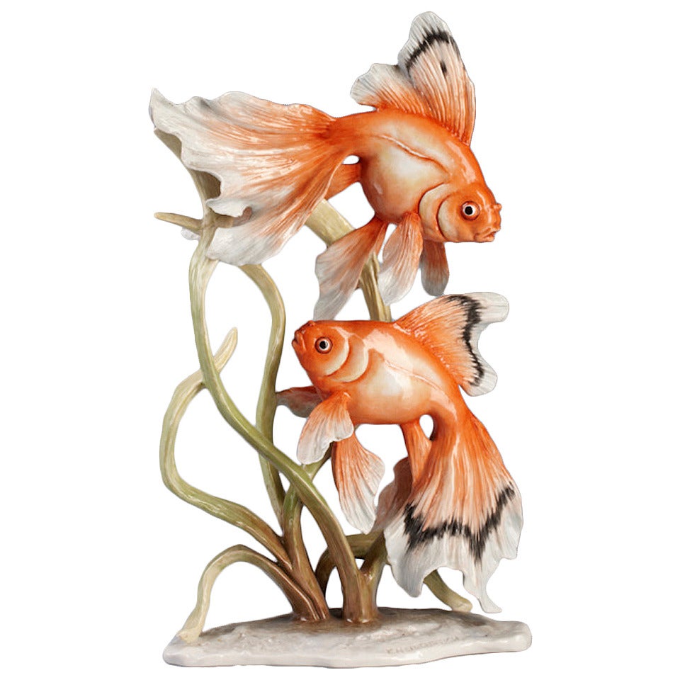 Group of Goldfish  by Fritz Heidenreich For Sale