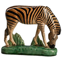 Pottery Figure of a Zebra
