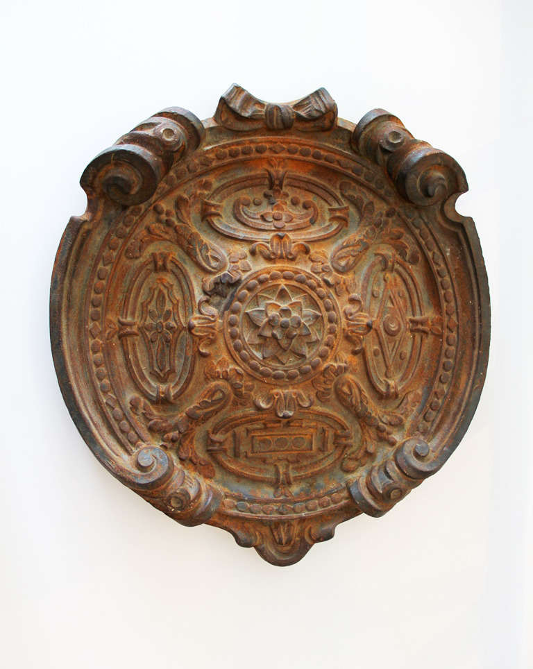 Cast Iron Ornate Wall Plaque